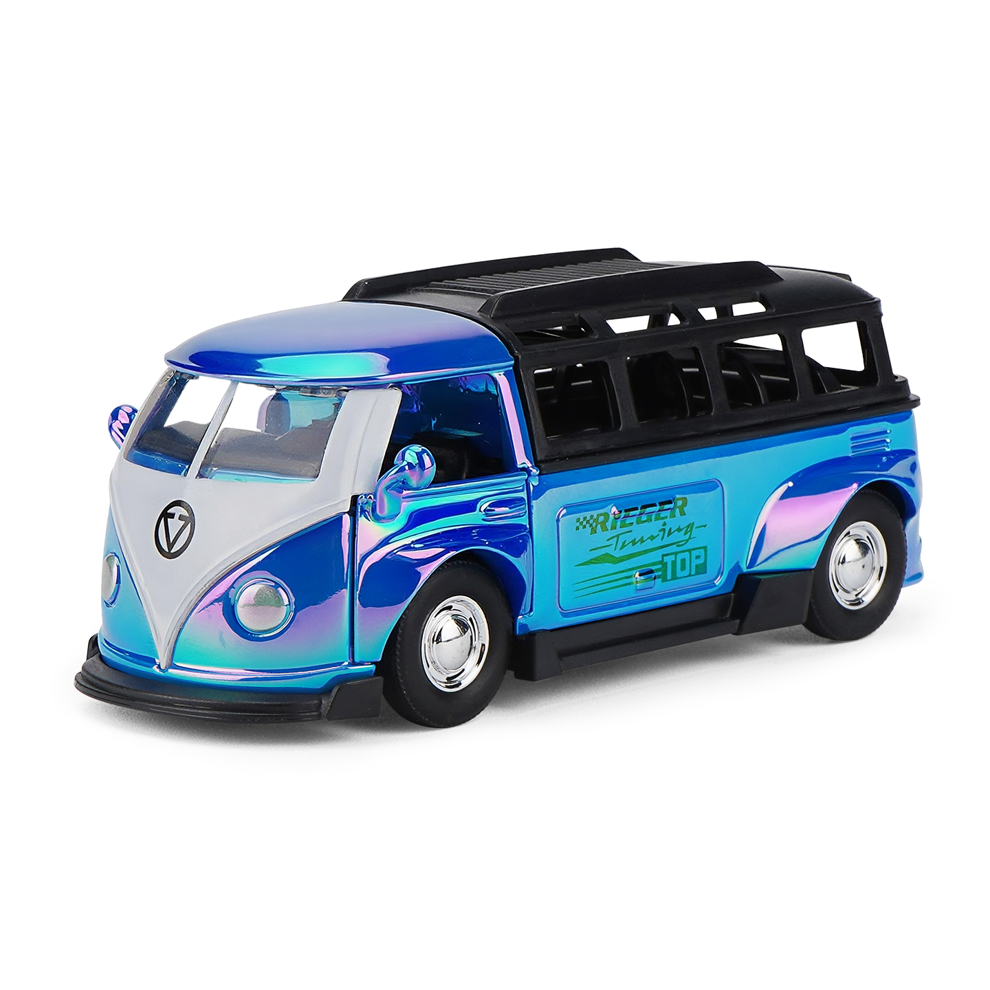YC6601H Volkswagen Bus Phantom Color，Car Model, Zinc Alloy Toy Car for Kids, Pull Back Vehicles Toy Car for Toddlers Kids Boys Girls Gift