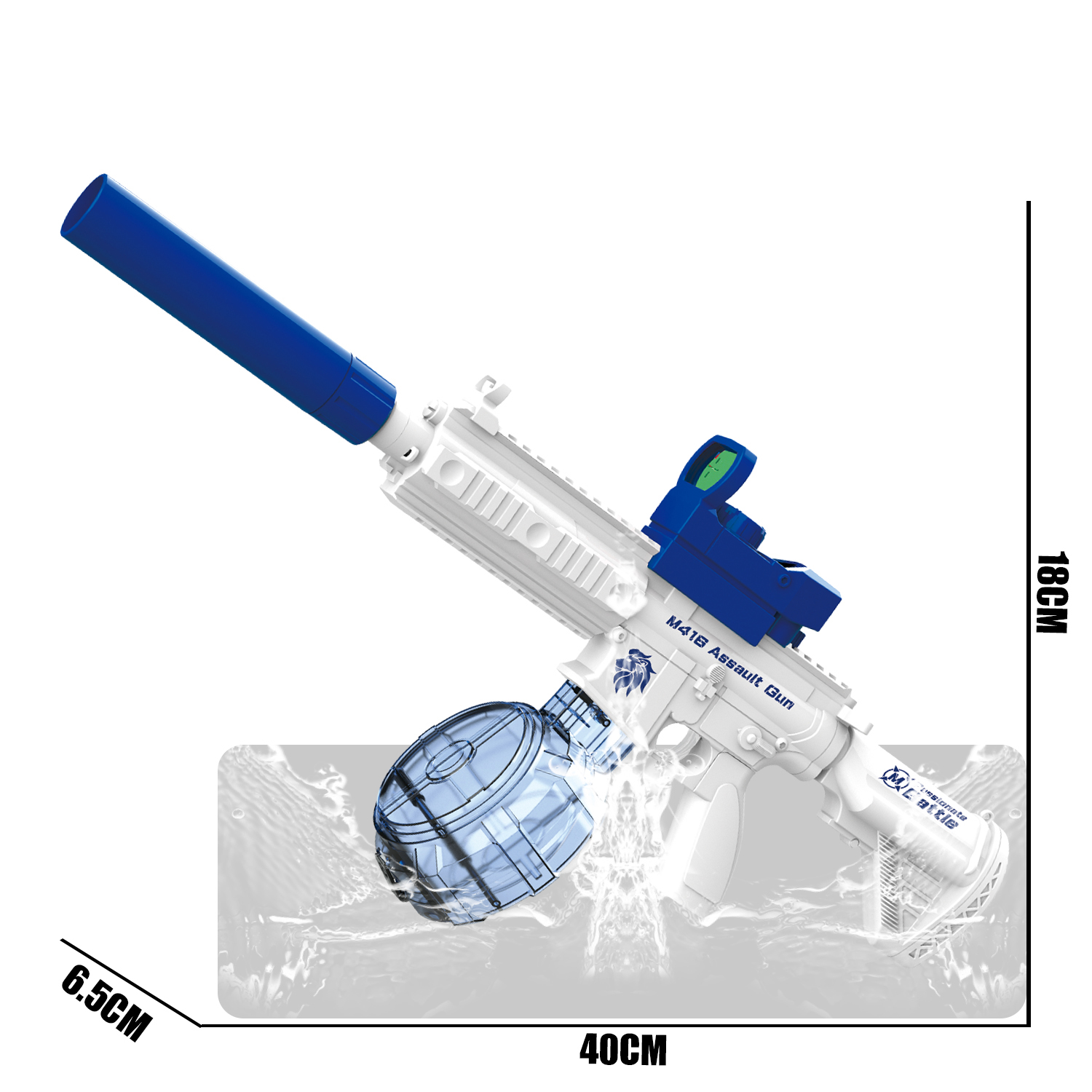 777-8 Electric continuous firing M416 water gun (drum versio