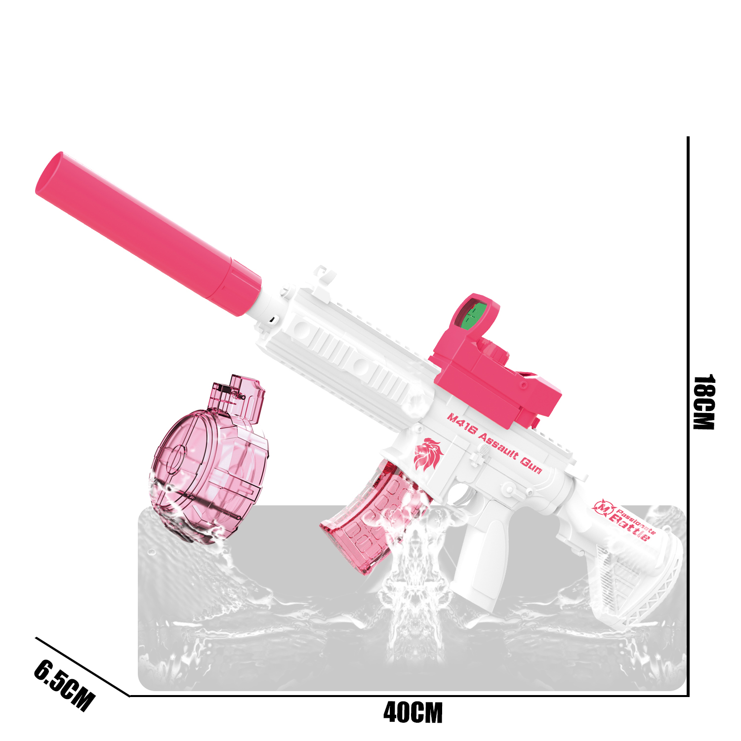 777-9 Electric continuous firing M416 water gun (drum bounce