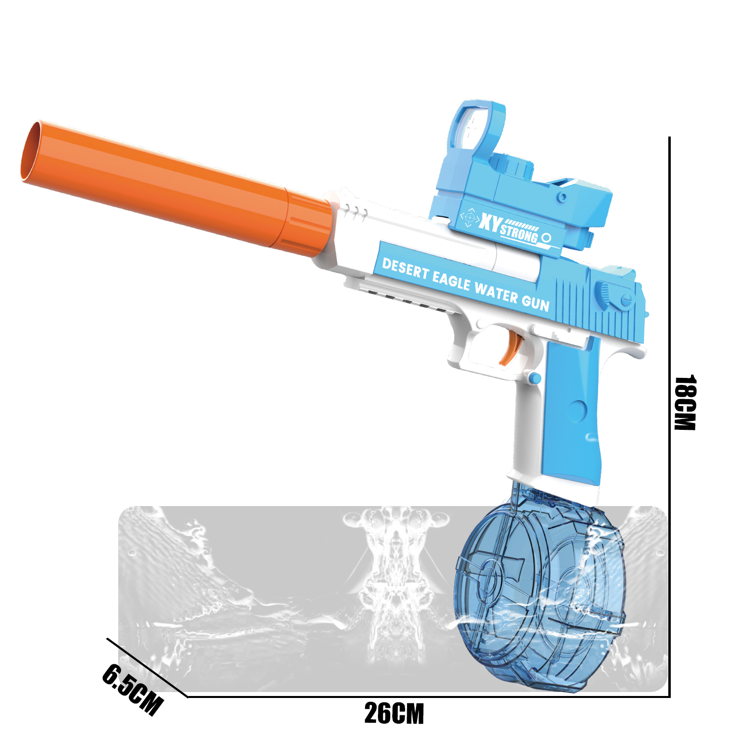 777-10 Electric Desert Eagle Water Gun (Silencer Edition)