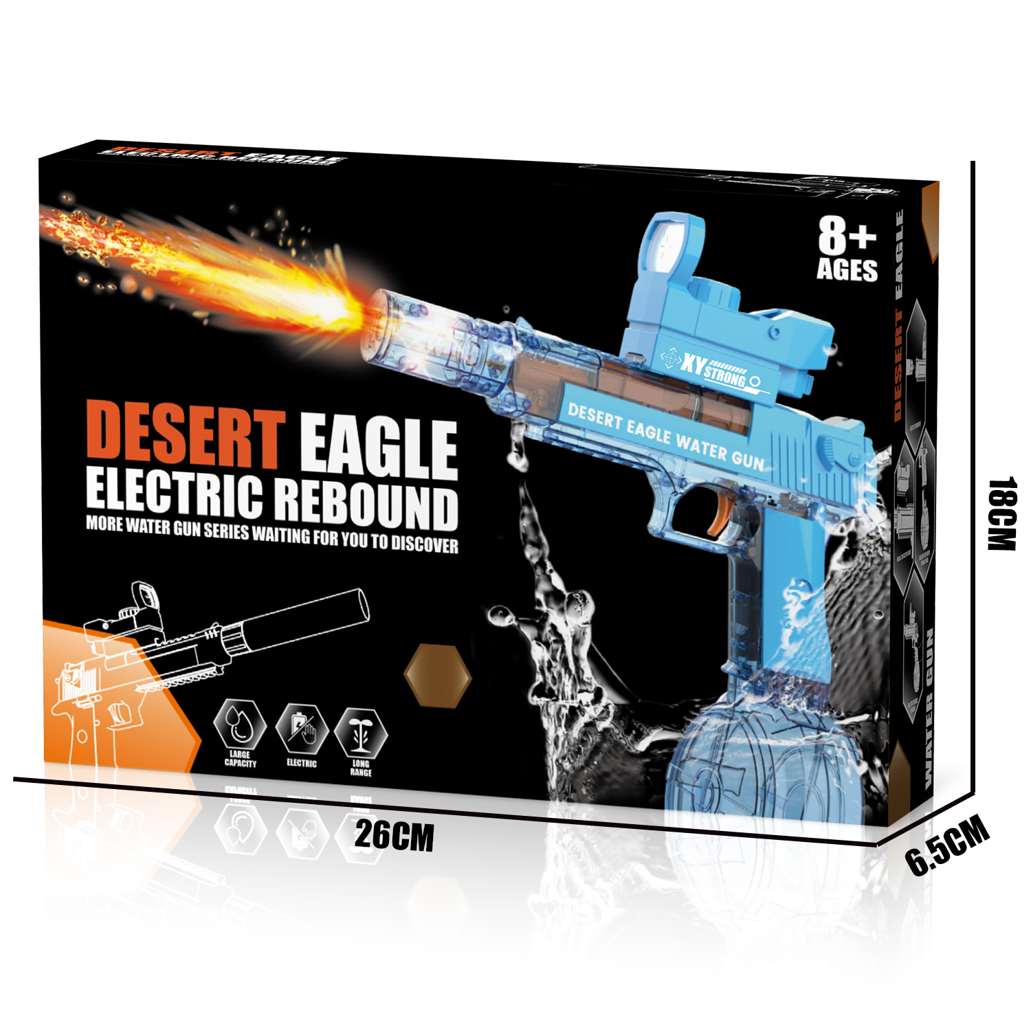 777-11 Electric Desert Eagle Water Gun (Fire Hat Edition)