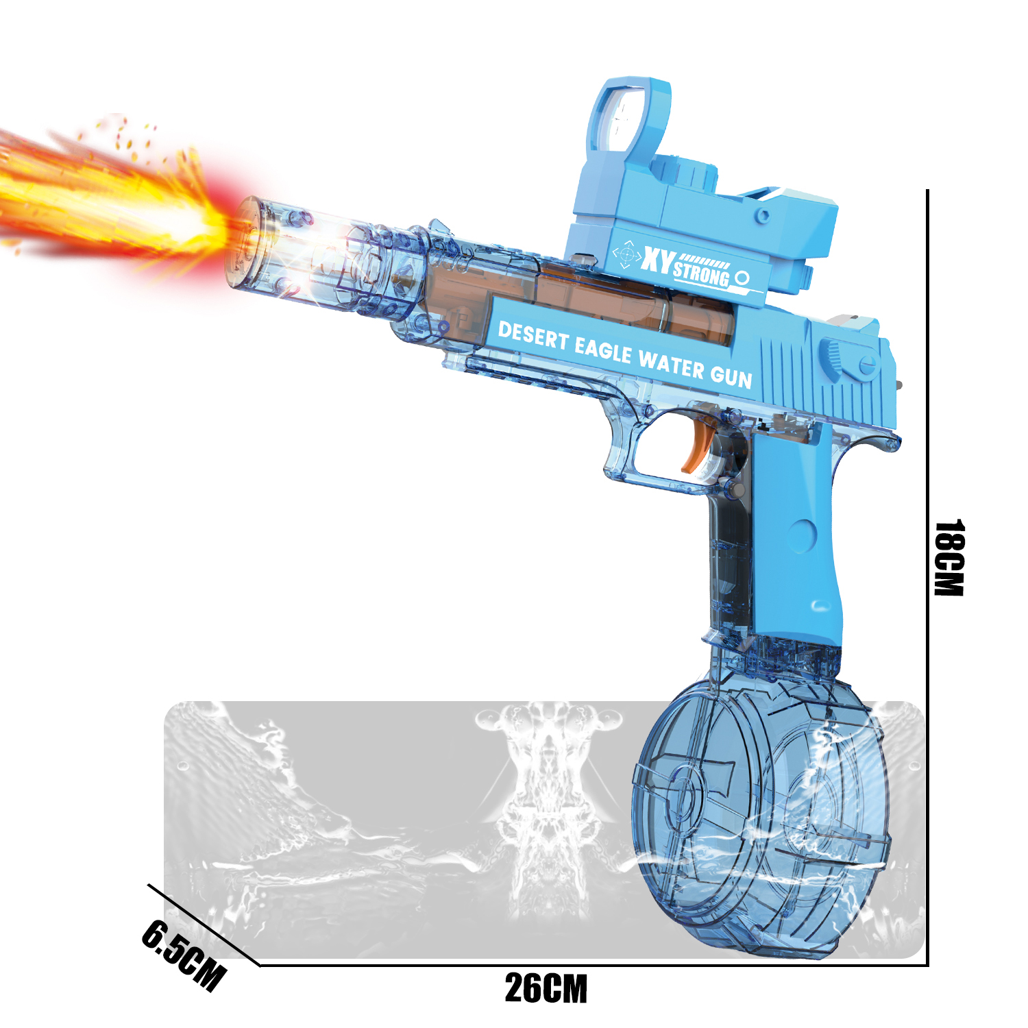 777-11 Electric Desert Eagle Water Gun (Fire Hat Edition)