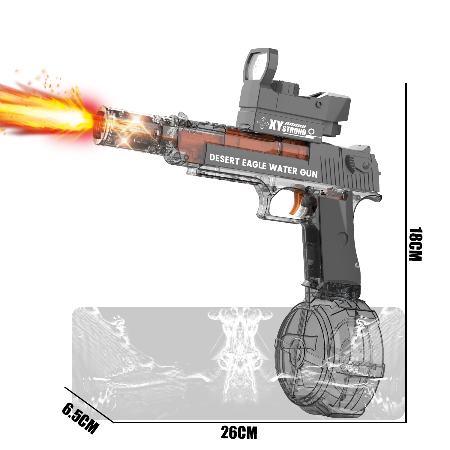 777-11 Electric Desert Eagle Water Gun (Fire Hat Edition)