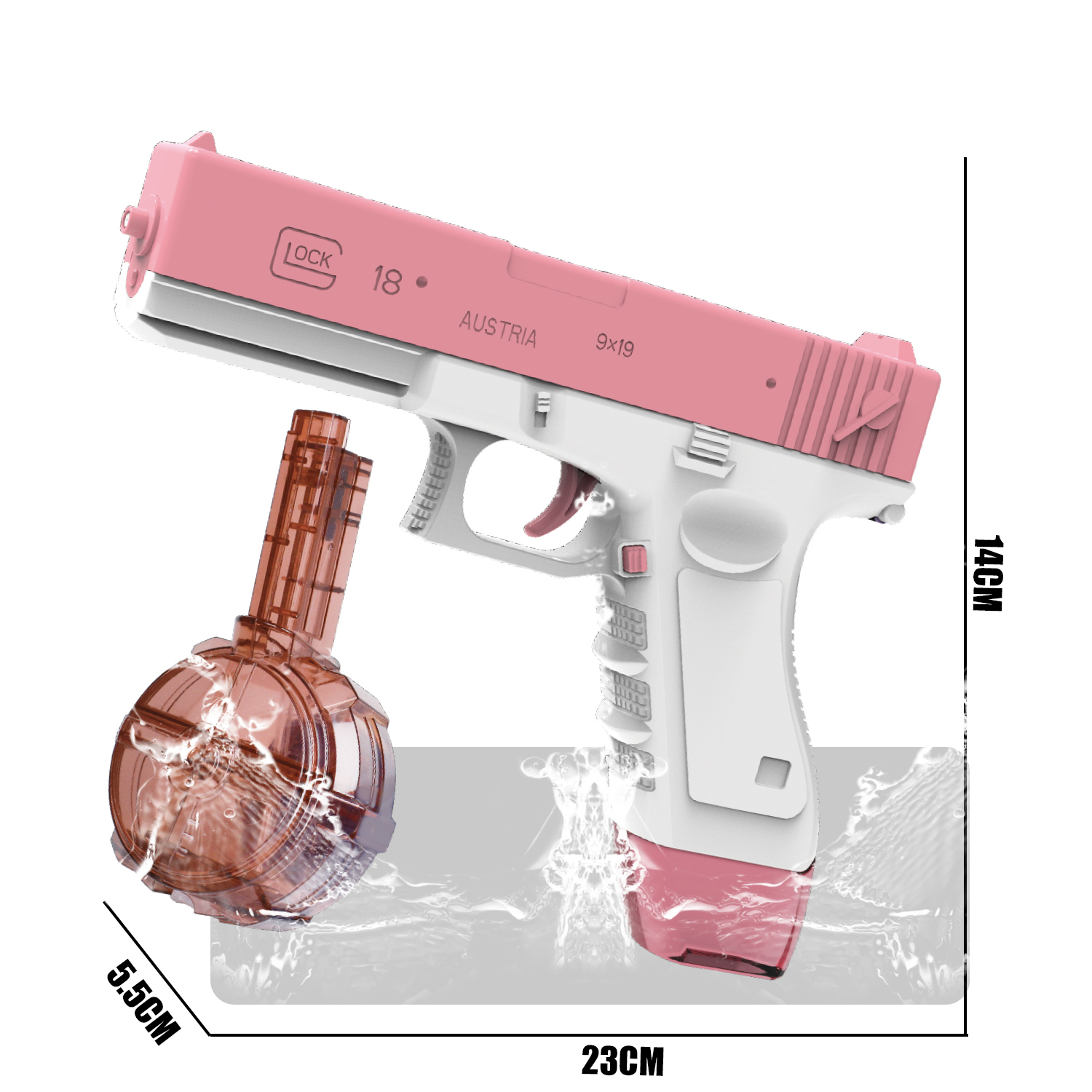 777-17 Glock electric water gun (magazine version+drum version)