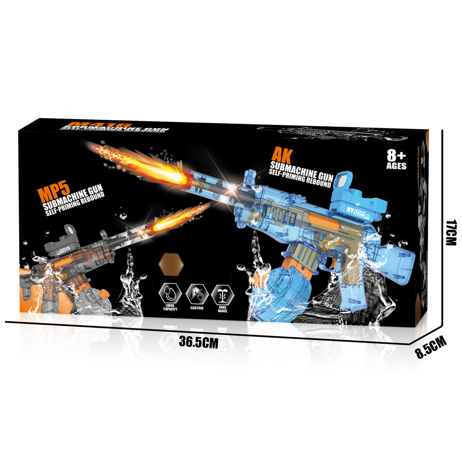 777-18 Electric continuous water gun AK linked self-priming water gun