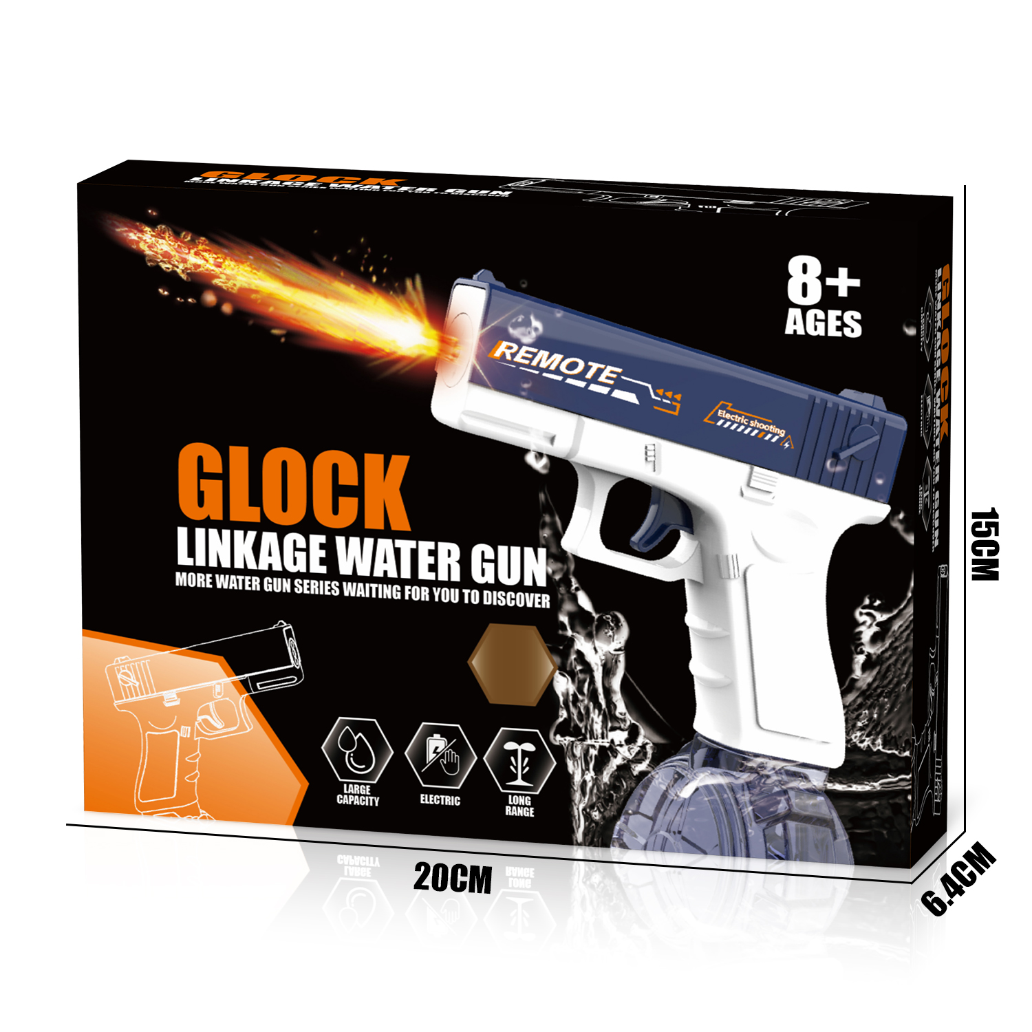 777-23 Electric continuous firing water gun Glock linkage water gun